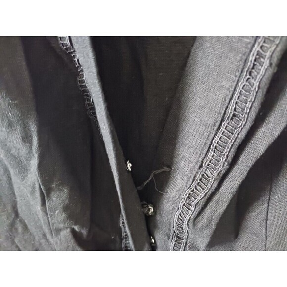 Nicole Miller Linen Blend Maxi Dress Belted Lined Sleeveless Black XS - Picture 9 of 11